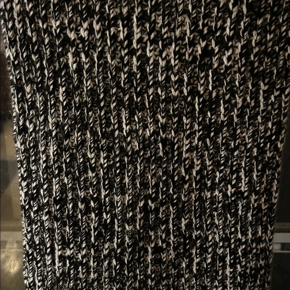Vince Black and White Wool Cashmere blend Scarf NWT